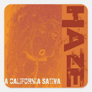 HAZE CALIFORNIA SATIVA QUADRATISCHER AUFKLEBER