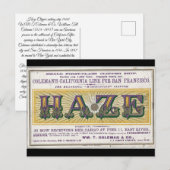 Haze Clipper Segelschiff 1900 Postkarte (Vorne/Hinten)
