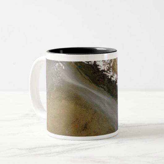 Haze entlang des Himalaya-Gebirges Zweifarbige Tasse (Vorderseite Links)