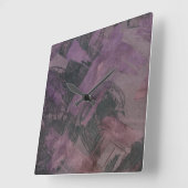 Haze I Quadratische Wanduhr (Winkel)