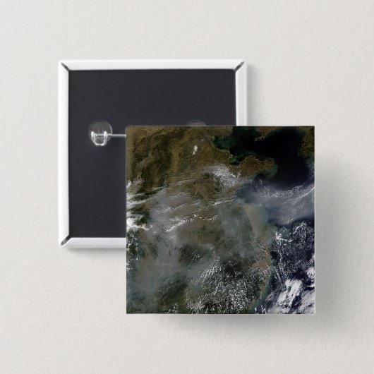 Haze über die China Schlicht Button (Vorne & Hinten)