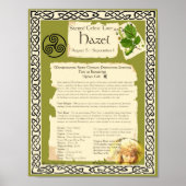 HAZEL CELTIC SACRED TREM POSTER (Vorne)