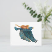 Hazel Dormaus & Starling fliegen Postkarte (Stehend Vorderseite)