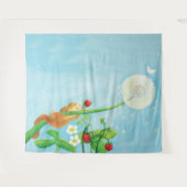 Hazel Dormaus, wilde Erdbeeren und Löwenzahn Wandteppich (Vorderseite (Horizontal))