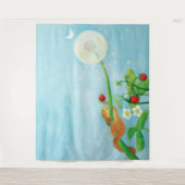 Hazel Dormaus, wilde Erdbeeren und Löwenzahn Wandteppich (Vorderseite)