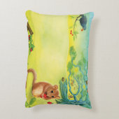 Hazel Dormouse Eating Wild Strawberry Dekokissen (Rückseite(Vertikal))