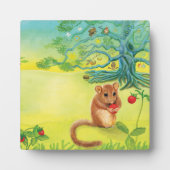 Hazel Dormouse Eating Wild Strawberry Fotoplatte (Vorderseite)