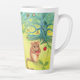 Hazel Dormouse Eating Wild Strawberry Milchtasse