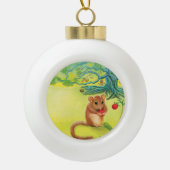Hazel Dormouse Eating Wild Strawberry Ornament (Vorderseite)