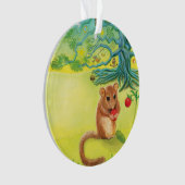 Hazel Dormouse Eating Wild Strawberry Ornament (Vorderseite)