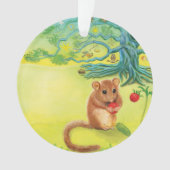 Hazel Dormouse Eating Wild Strawberry Ornament (Vorderseite)