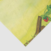 Hazel Dormouse Eating Wild Strawberry Seidenpapier (Detail)