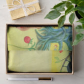 Hazel Dormouse Eating Wild Strawberry Seidenpapier (Geschenk)