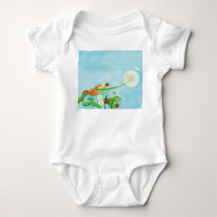 Hazel Dormouse, wilde Erdbeeren & Löwenpuff Baby Strampler