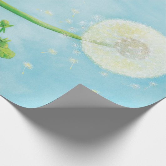 Hazel Dormouse, wilde Erdbeeren & Löwenpuff Geschenkpapier (Ecke)