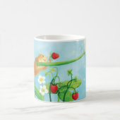 Hazel Dormouse, wilde Erdbeeren & Löwenpuff Kaffeetasse (Mittel)