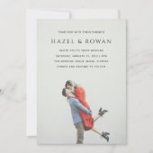 Hazel Foto Moderne Hochzeit Einladung (Vorderseite)