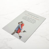 Hazel Foto Moderne Hochzeit Folieneinladung (Gedreht)