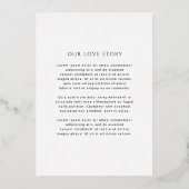 Hazel Foto Moderne Hochzeit retten Datum Folieneinladung (Rückseite)