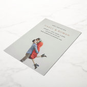 Hazel Foto Moderne Hochzeit retten Datum Folieneinladung (Gedreht)