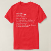 Hazel Name Hazel Definition Hazel weibliche Name H T-Shirt (Design vorne)