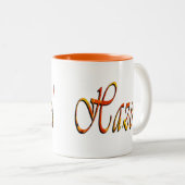 Hazel, Name, Logo, Orange Combo Tasse (VorderseiteRechts)