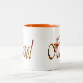 Hazel, Name, Logo, Orange Combo Tasse (Mittel)