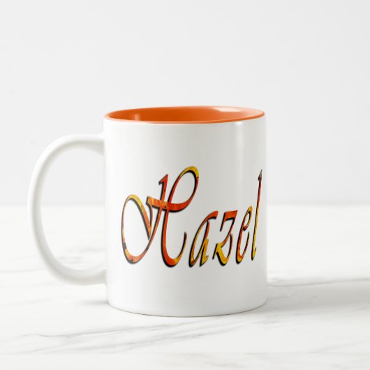 Hazel, Name, Logo, Orange Combo Tasse (Links)