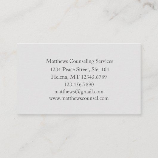 Hazel Tree Blätter Botanischer Stift Zeichnend Gra Visitenkarte (Rückseite)