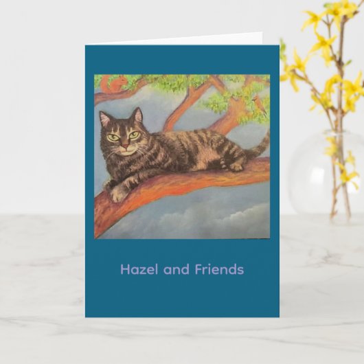 Hazel und Freunde Karte (Gelbe Blume)