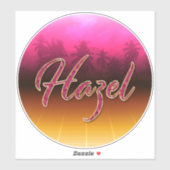 Hazel Vorname Name golden pink Aufkleber Sticker (Blatt)