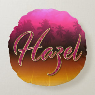 Hazel Vorname Name golden pink Kissen