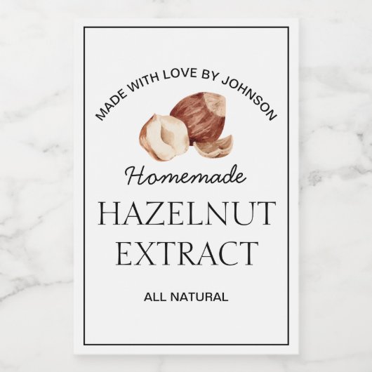 Hazelnuss-Extraktionssiegel Weinetikett (Einzelnes Label)
