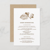 Hazelnut Branch Kraft Papier Hochzeitskarte Einladung (Vorne/Hinten)