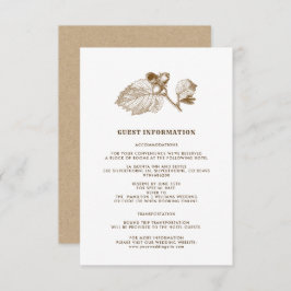 Hazelnut Branch Kraft Papier Hochzeitskarte Einladung