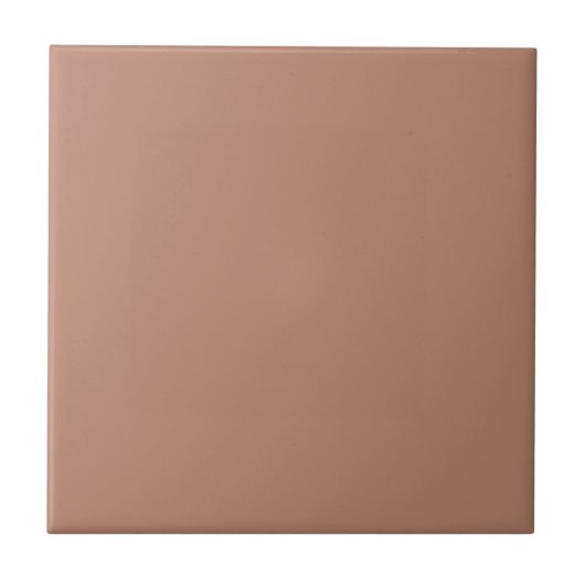 Hazelnut Brawn Solid Color | Klassisches Elegant Fliese (Vorderseite)