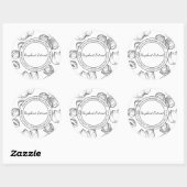 Hazelnut Extract Sketch Modernes Label Runder Aufkleber (Blatt)