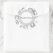 Hazelnut Extract Sketch Modernes Label Runder Aufkleber (Tasche)