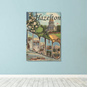 Hazelton, Idaho - Große Buchstabenszenen Leinwanddruck (Insitu (Holzboden))