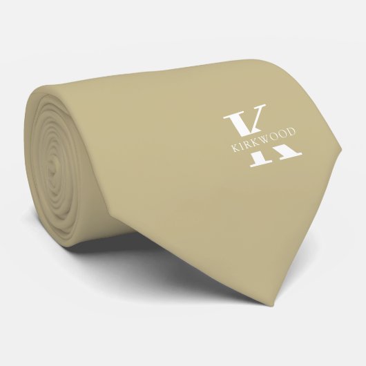 Hazelwood Elegante Monogram + Name | einseitig Krawatte (Gerollt)