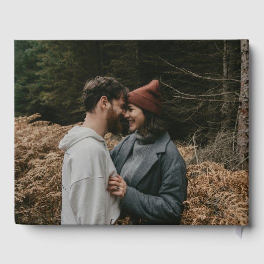 Hazelwood Watercolor Fall Blumenhochzeit Gästebuch (Rückseite)