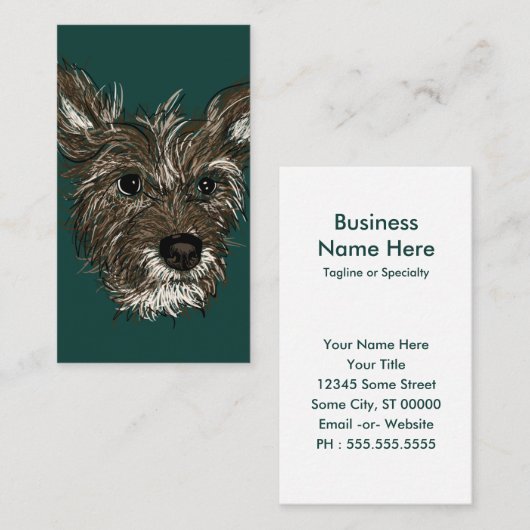 haziepups visitenkarte (Vorne/Hinten)