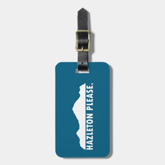 Hazleton Pennsylvania Bitte Gepäckanhänger (Vorderseite vertikal)