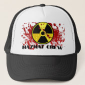 Hazmat Crew Black and White Bloody Trucker Hat Truckerkappe (Vorderseite)