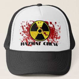 Hazmat Crew Black and White Bloody Trucker Hat Truckerkappe