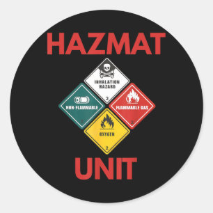 Hazmat-Einheit Kostüm Cosplay Halloween Geburtstag Runder Aufkleber