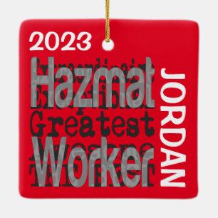 Hazmat Worker Extraordinaire CUSTOM Keramikornament