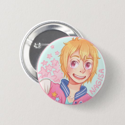 Hazuki Nagisa Knopf Button (Vorne & Hinten)