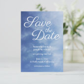 Hazy Clouds Blue Sky Foto Save the Date Einladung (Stehend Vorderseite)
