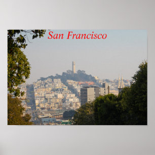 Hazy Coit Tower, San Fancisco, Kalifornien Poster